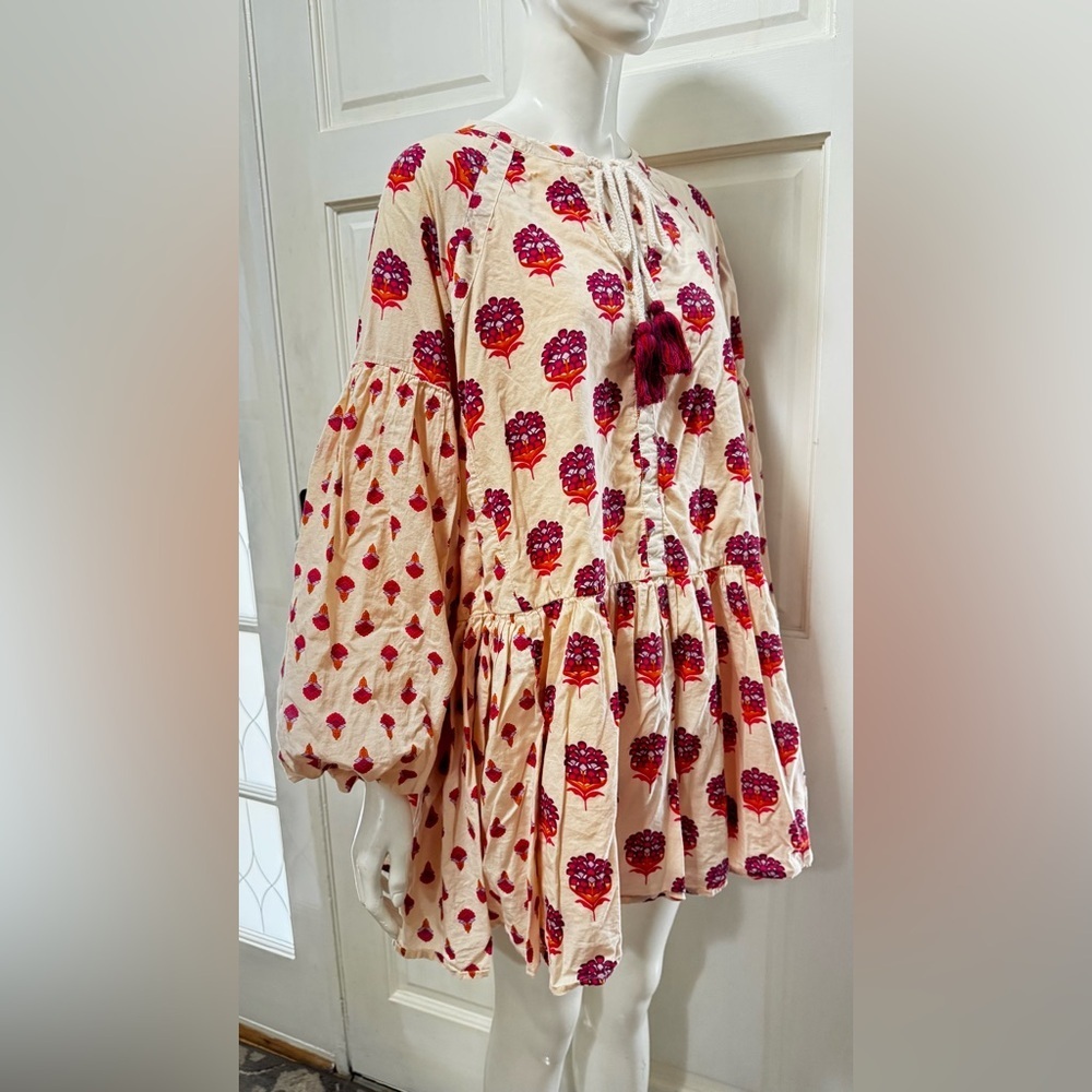 Avec Les Filles Women's Cotton Mixed-Print Mini Dress - Sunset Mul size 4. P-24 - Picture 7 of 16
